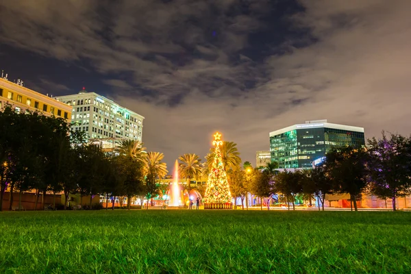 Vánoční strom v parku Fort Lauderdale, Florida, Usa — Stock fotografie