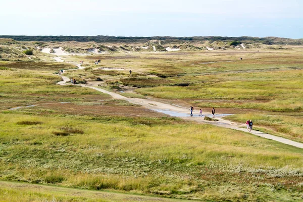 Slufter a dűnékhez, Texel Nemzeti Park a Texel-sziget, Netherl — Stock Fotó