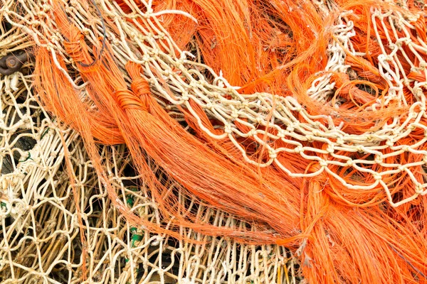 Heap of fishing nets and rope — Stock Photo, Image