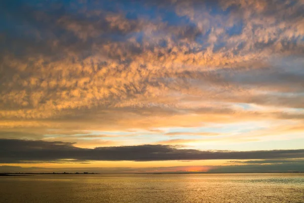 Панорама Waddensea Узбережжя Острові Texel Ден Хелдер Заході Сонця Північна — стокове фото