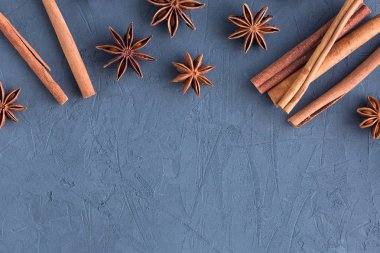 Tarçın ve anasonu üst görüntüleme