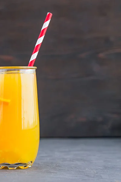 Glass of delicious citrus juice — Stock Photo, Image