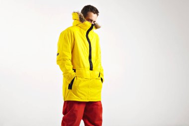 Parlak anorak Snowboarder