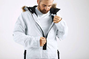 Parlak anorak Snowboarder