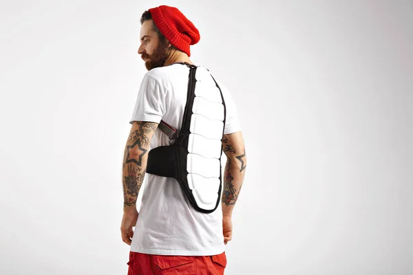 Snowboarder usando protector de espalda —  Fotos de Stock