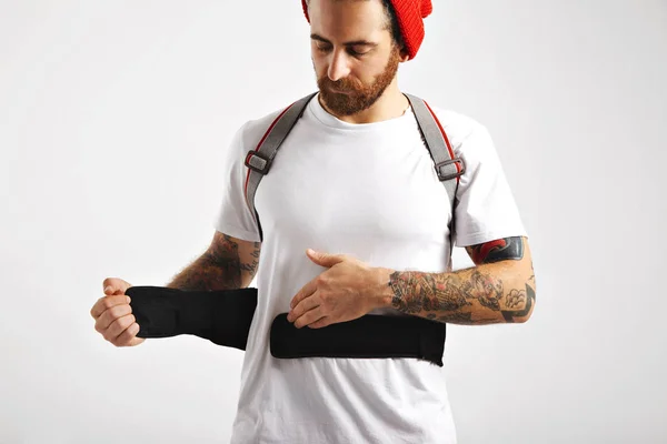Snowboarder usando protector de espalda —  Fotos de Stock