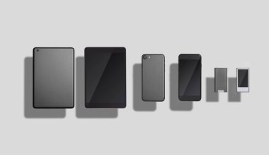 Akıllı telefonlar ve tabletler mockup seti