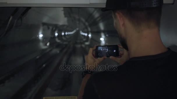 Tunnel ferroviari vista punto di vista — Video Stock