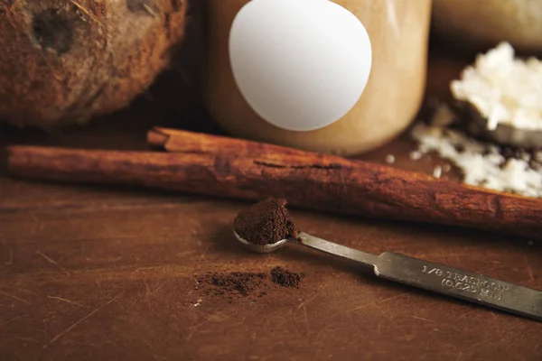 ココナッツと cinnammon のスムージー セット — ストック写真
