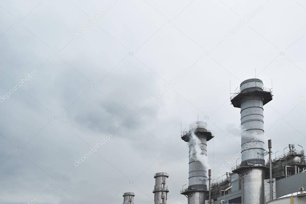 Big industrial chimneys