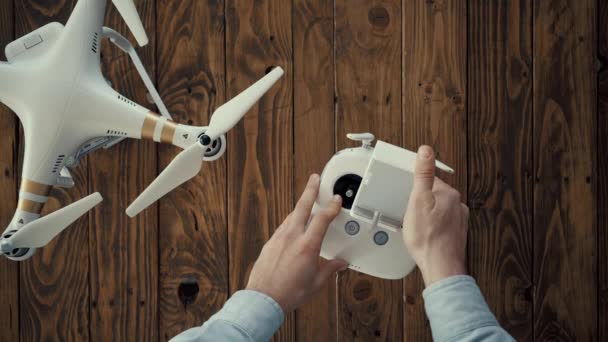 Tutorial van drone controle — Stockvideo