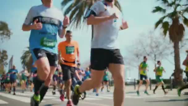 Marato událost v Barceloně — Stock video