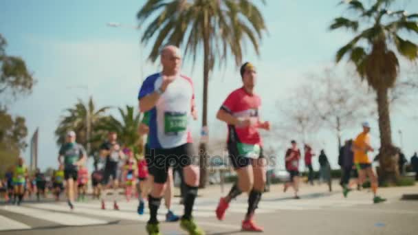 Marato evento em Barcelona — Vídeo de Stock