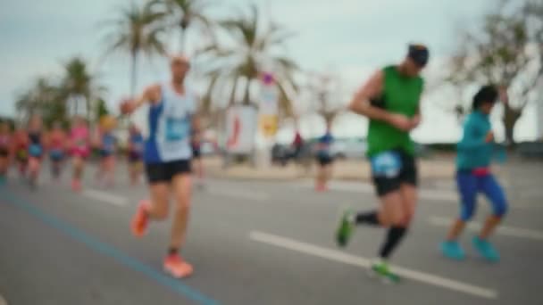 Marato esemény Barcelonában — Stock videók