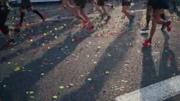 Мероприятие Marato в Барселоне — стоковое видео