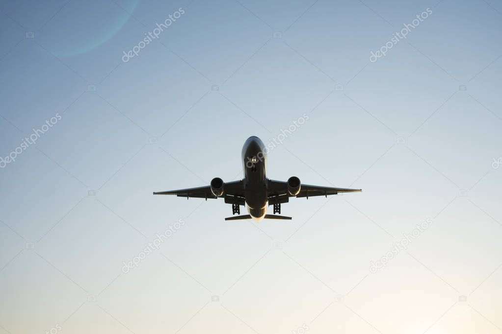 Airplane in sky