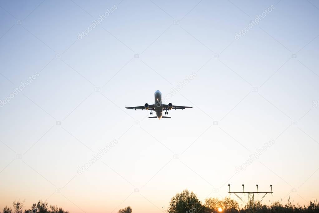 Airplane in sky