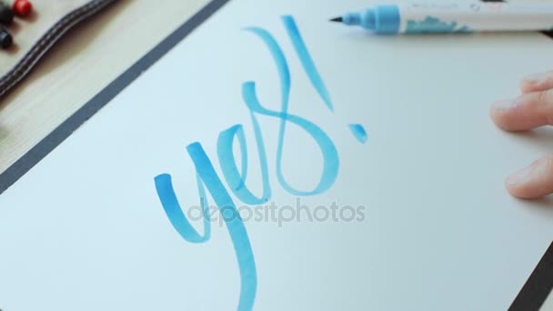 Conjunto de caligrafía y escritos — Vídeos de Stock