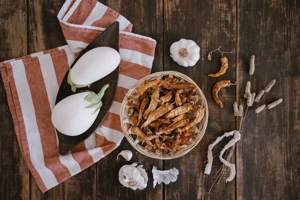 Stillleben mit Essen — Stockfoto