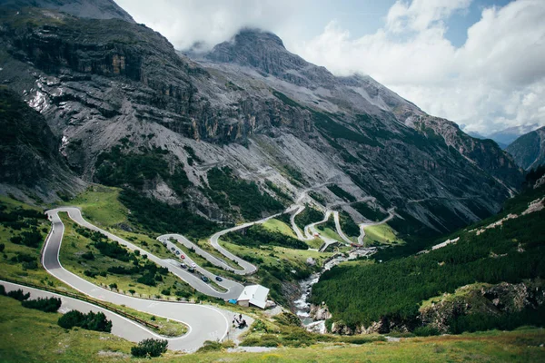 Sunny day over Passo di Stelvio, Italy — Stock Photo, Image