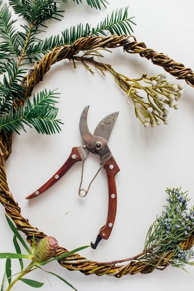 Pamuk ile Noel çelenk