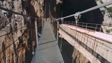 Milli park içinde tehlikeli yolda yürürken