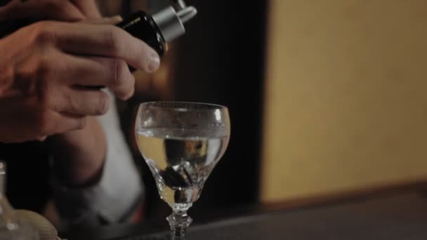 Barman montre son art de mixind boissons — Video