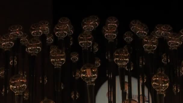 Ampoules vintage Tunsteen Edison dans l'obscurité 