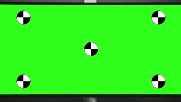 緑の画面でズームアウトプロのデスクトップ — ストック動画