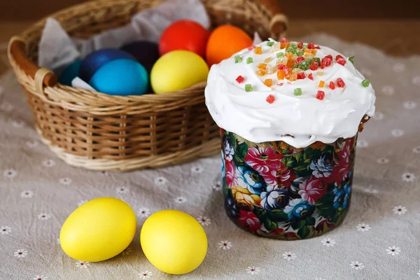 Cake Met Gekonfijt Fruit — Stockfoto