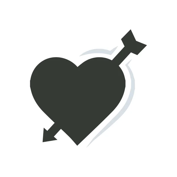 Walentynki serca arrow — Wektor stockowy