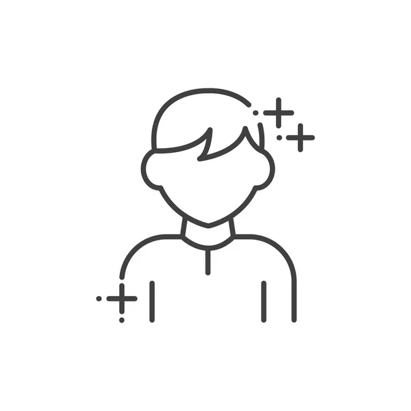 Homem, ícone de avatares humanos — Vetor de Stock
