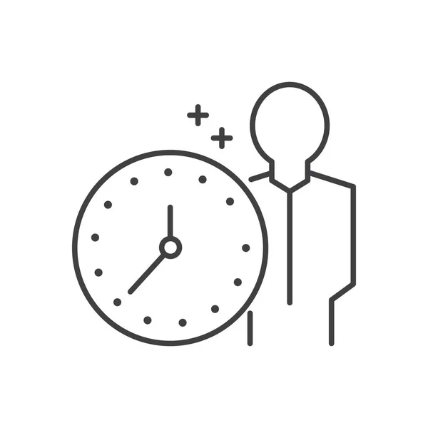 Time BUSINESS Ligne Icône Style — Image vectorielle