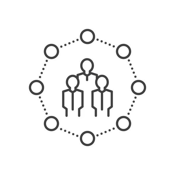 Business Team lijnstijl pictogram — Stockvector