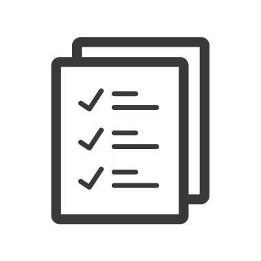 Office iki kağıt satırı simgesi