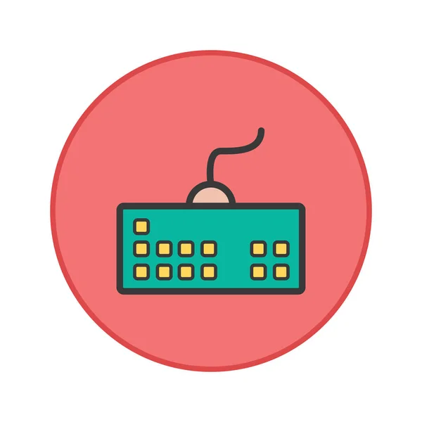 Icono del ordenador botón rojo — Archivo Imágenes Vectoriales