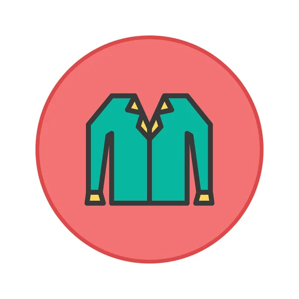 Camicie Ufficio uniforme vettore icona pulsante — Vettoriale Stock