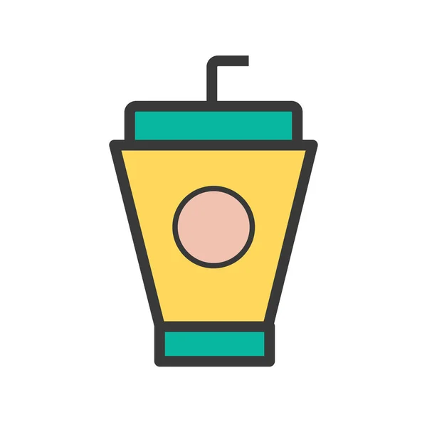 Kahve içecek simgesi çizgi film — Stok Vektör