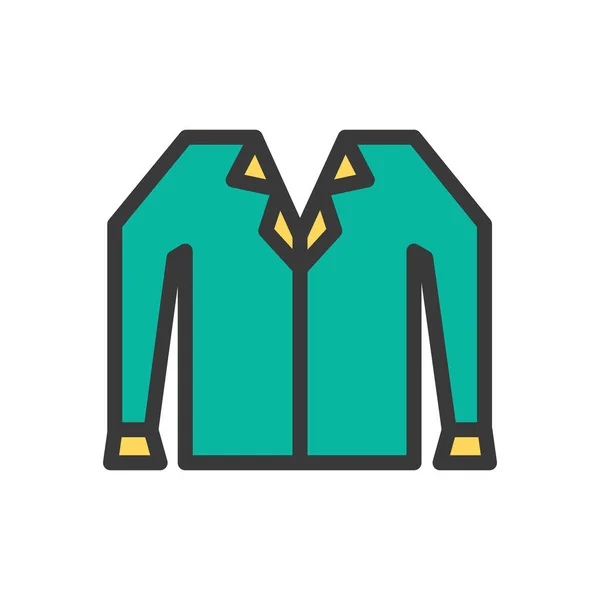 Camicie Ufficio uniforme vettoriale icona cartone animato — Vettoriale Stock
