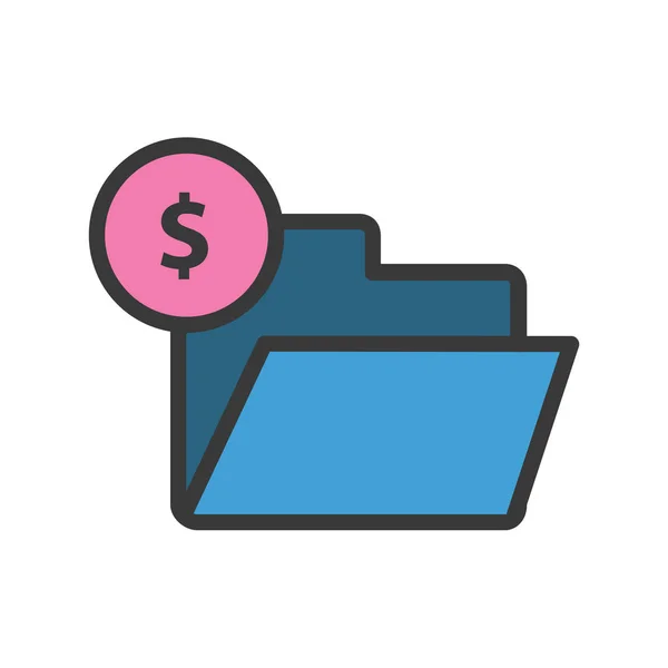 Folders icons cartoon style — Stock Vector