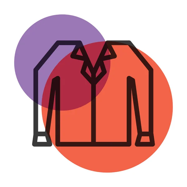 Camicie Ufficio uniforme vettore icona marchio di colore — Vettoriale Stock