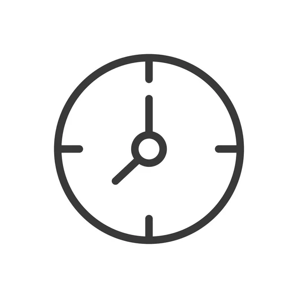 時計アイコン デザイン線のスタイル — ストックベクタ