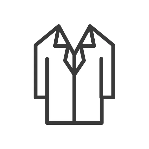 Camicie Ufficio uniforme vettoriale linea icona — Vettoriale Stock