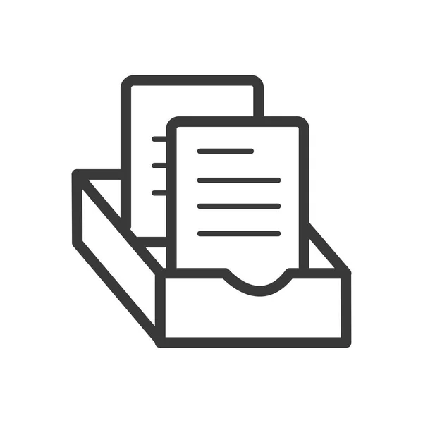 ドキュメント ファイルのアイコンの行スタイル — ストックベクタ