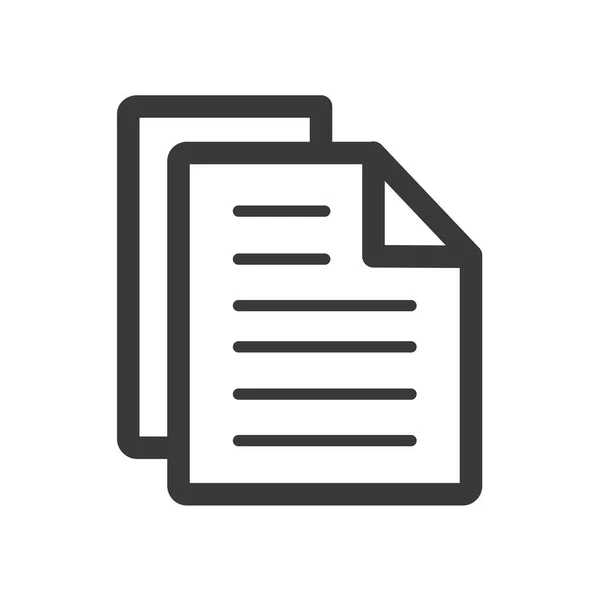 Office two paper line icon — стоковый вектор