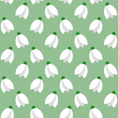 Yinelenen desen vektör çizim kardelen