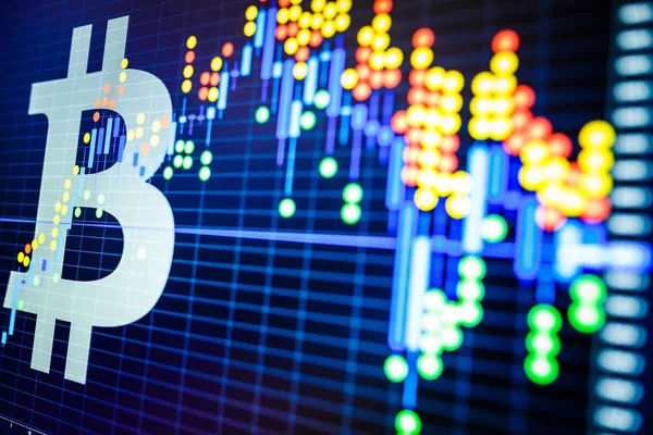 Data exchange analysera aktiemarknaden: ljuset tecken på dis — Stockfoto