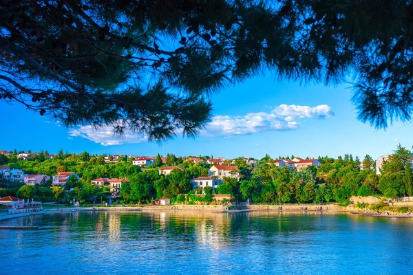 Harika romantik yaz akşam panorama kıyı şeridi A manzara
