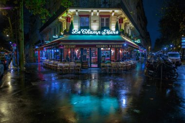 PARIS, FRANCE - NOV 24, 2015: Le Champ de Mars cafe in Paris, Fr