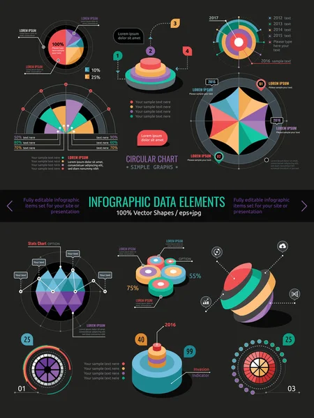 Elementos de datos infográficos — Archivo Imágenes Vectoriales